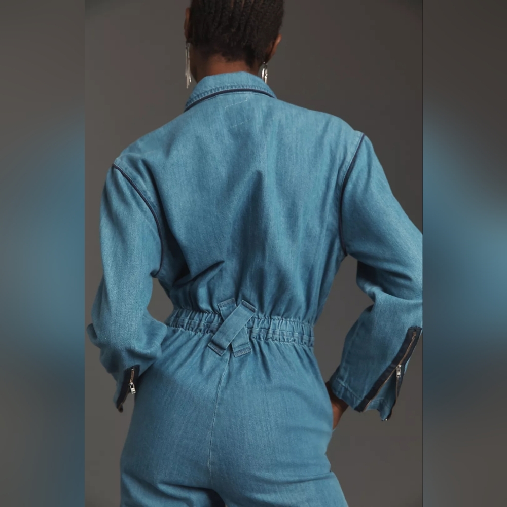 Anthropologie Seventy + Mochi Amelia Denim Jumpsuit - Picture 5 of 5